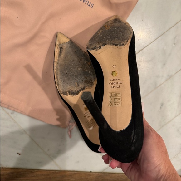 Stuart Weitzman size 40 suede black pumps - Picture 5 of 5